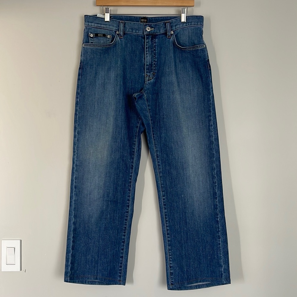 Boss Hugo Boss Jeans Mens Straight Leg Fit Sz 34/32